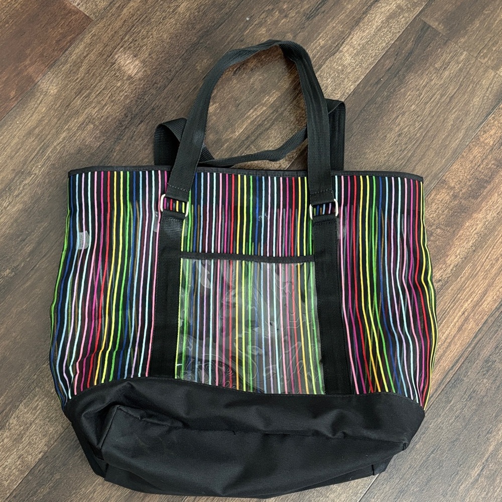 Colorful Striped Tote Bag